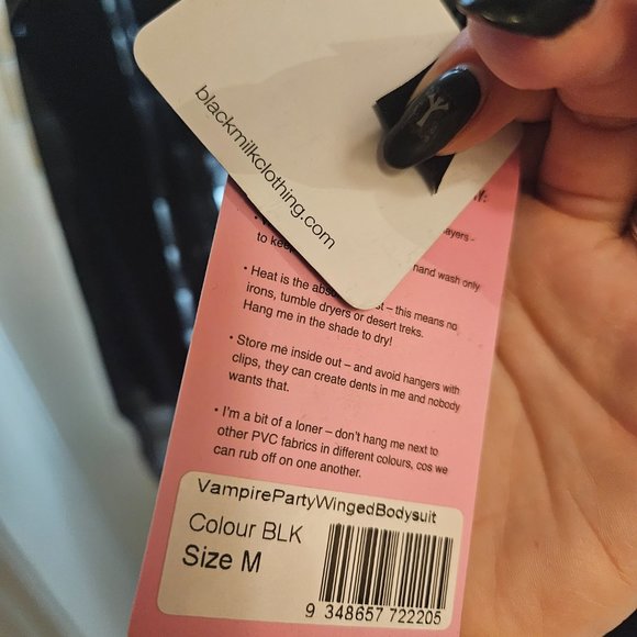 Blackmilkclothing Vampire PVC Bodysuit - Picture 3 of 6